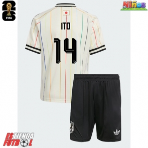 Japón Junya Ito #14 Segunda Equipación Niños Mundial 2026 Manga Corta (+ Pantalones cortos)